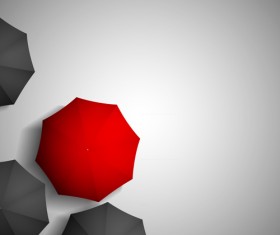 Black with red umbrellas creative background 02