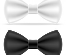 Black with white bow butterfly vector