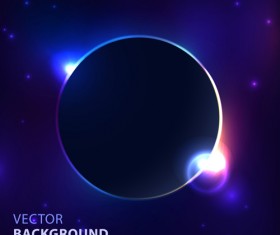 Blue cosmic background vector 01
