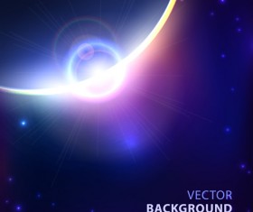 Blue cosmic background vector 02