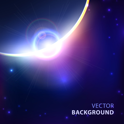 Blue cosmic background vector 02