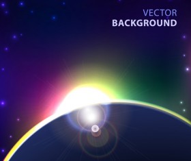 Blue cosmic background vector 03
