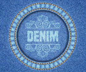Blue denim texture background vector graphics 02