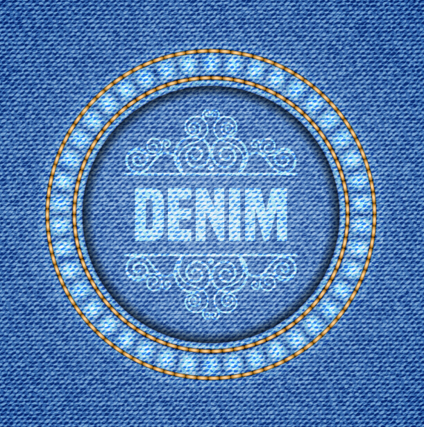 Blue denim texture background vector graphics 02