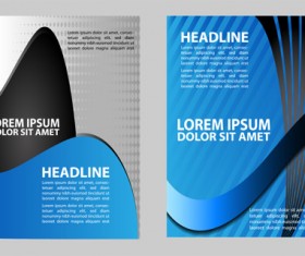 Blue flyer cover design graphics vector 01