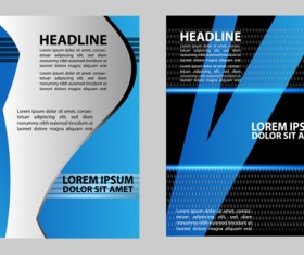 Blue flyer cover design graphics vector 05