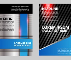 Blue flyer cover design graphics vector 06