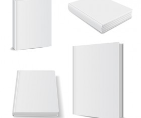 Book blank template vector set 06