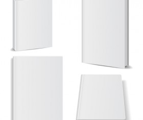 Book blank template vector set 07