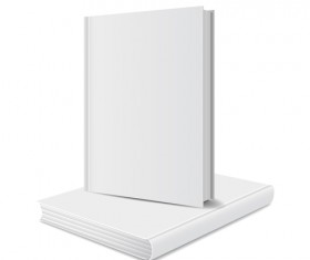 Book blank template vector set 08