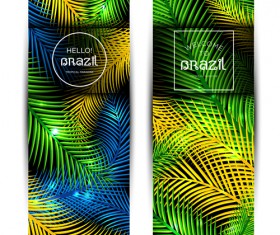 Brazil tropical paradise vector banners 01