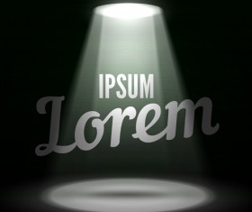 Bright spotlights background vector