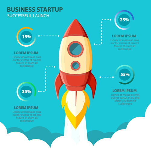 Business startup infographic vectors 01