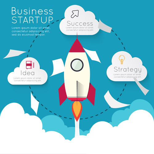 Business startup infographic vectors 02