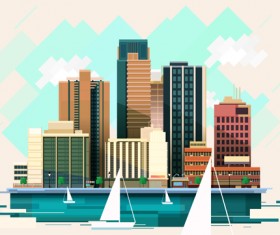 City building landscape vector graphic 02