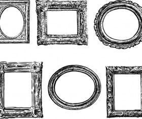Classical photo frame vector material 01