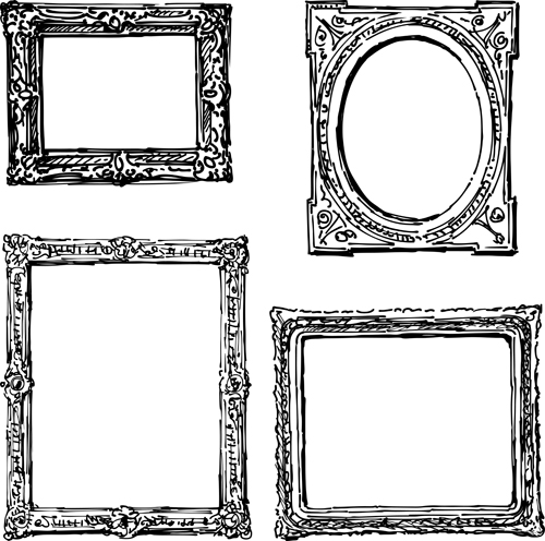Classical photo frame vector material 02