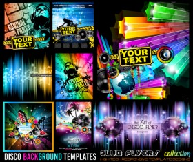 Club flyers template vector 04