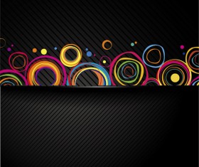 Colored circle with black background vector