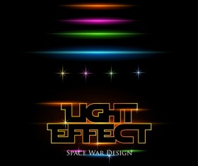 Colored light effect illustration vector 01