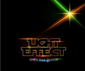 Colored light effect illustration vector 02