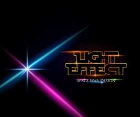 Colored light effect illustration vector 03