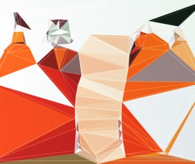 Concept polygonal vectors background art 10