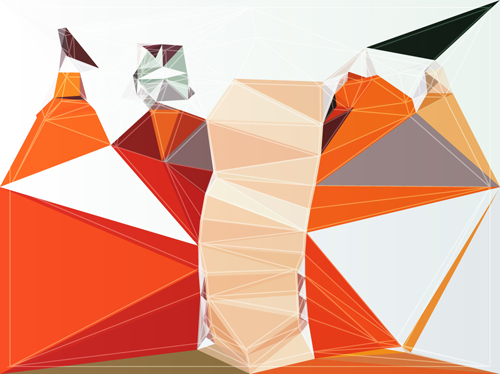 Concept polygonal vectors background art 10