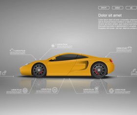 Creative car infographic design 01