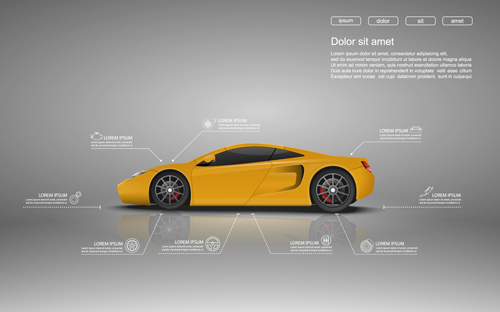 Creative car infographic design 01