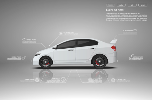 Creative car infographic design 02