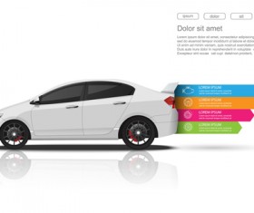 Creative car infographic design 03