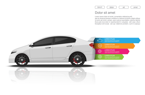 Creative car infographic design 03