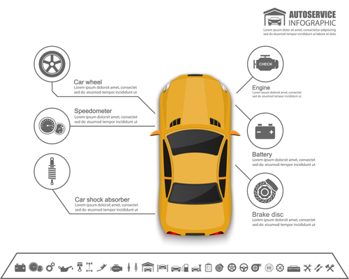 Creative car infographic design 06