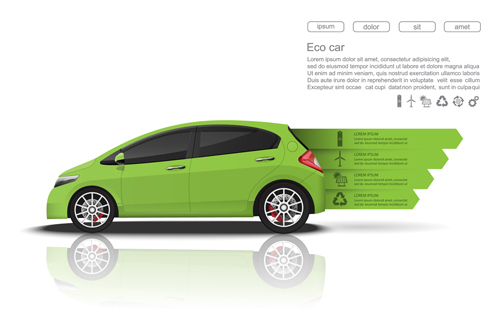 Creative car infographic design 07