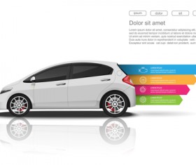 Creative car infographic design 08