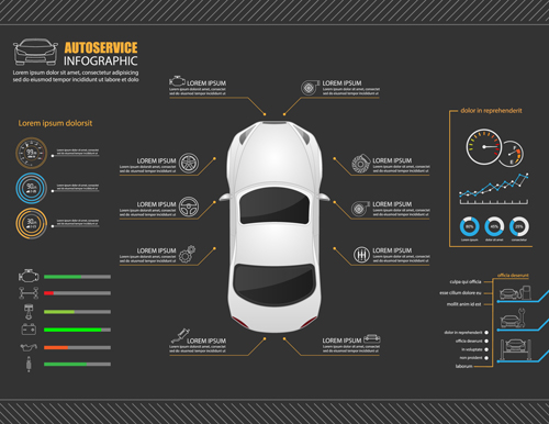 Creative car infographic design 10