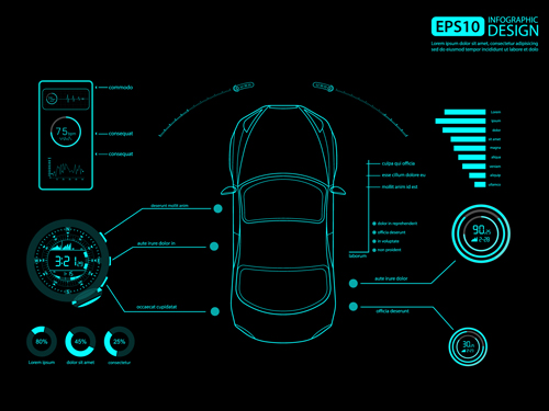 Creative car infographic design 11