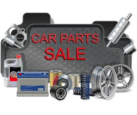 Creative car parts background vector 03