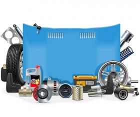 Creative car parts background vector 06