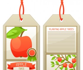 Creative fruit tags vector design 01