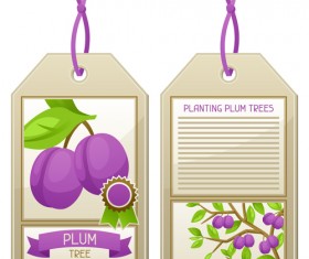 Creative fruit tags vector design 04