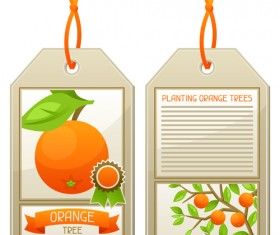 Creative fruit tags vector design 05