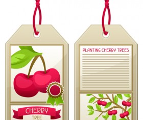 Creative fruit tags vector design 06