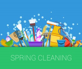 Creative spring cleaning vector background 01