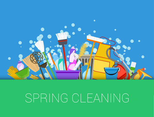 Creative spring cleaning vector background 01