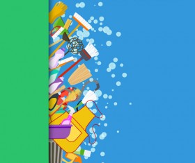 Creative spring cleaning vector background 02