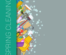 Creative spring cleaning vector background 03
