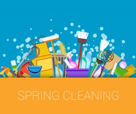 Creative spring cleaning vector background 04