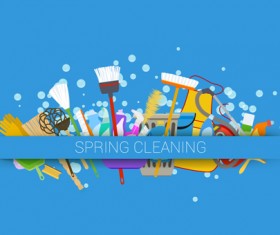 Creative spring cleaning vector background 06